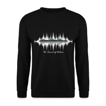 The Sound of Nature - Herzschlag der Natur outdoor - Unisex Pullover - Schwarz - Vorne - Alina (178cm) & Michal (187cm)