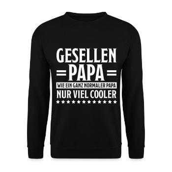 Geselle Lustiger Spruch Gesellenprüfung Geschenk - Unisex Pullover - Schwarz - Vorne - Alina (178cm) & Michal (187cm)