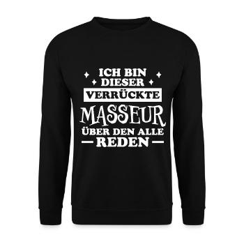Masseur Lustiger Spruch Massage Masseur Geschenk - Unisex Pullover - Schwarz - Vorne - Alina (178cm) & Michal (187cm)