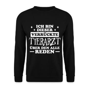 Tierarzt Lustige Spruch Beruf Tierarzt Geschenk - Unisex Pullover - Schwarz - Vorne - Alina (178cm) & Michal (187cm)