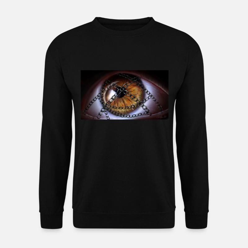 Eye with chains - Unisex Sweatshirt - black