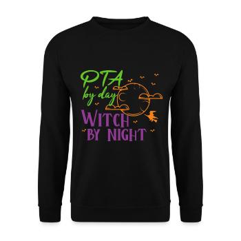PTA Halloween | Sorcière de nuit - Sweat-shirt Unisexe - noir - Devant - Alina (178cm) & Michal (187cm)