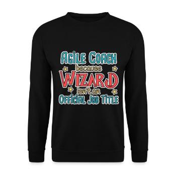 Agile Coach Wizard - Unisex Pullover - Schwarz - Vorne - Alina (178cm) & Michal (187cm)