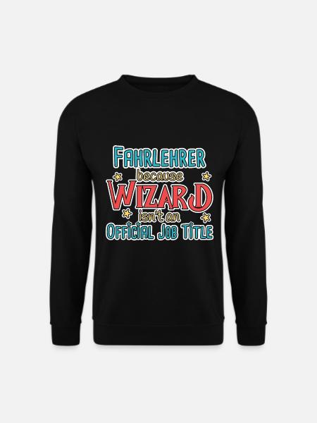 Instructeur de conduite Wizard Auto-école - Sweat-shirt Unisexe - noir