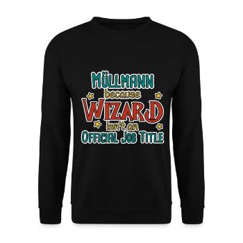 Garbage Man Wizard - Unisex Sweatshirt - black - Front - Alina (178cm) & Michal (187cm)