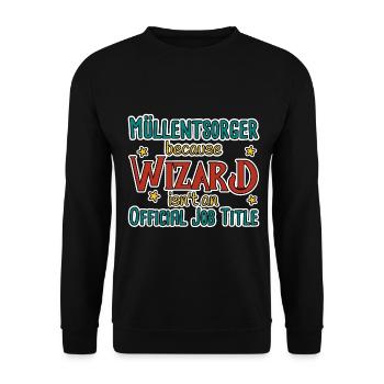 Waste Disposal Wizard - Unisex Sweatshirt - black - Front - Alina (178cm) & Michal (187cm)