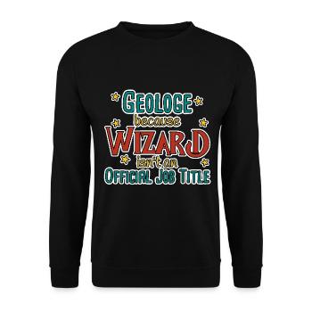 Géologue Magicien Géologie - Sweat-shirt Unisexe - noir - Devant - Alina (178cm) & Michal (187cm)