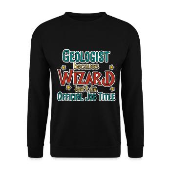 Géologue Magicien Géologie - Sweat-shirt Unisexe - noir - Devant - Alina (178cm) & Michal (187cm)