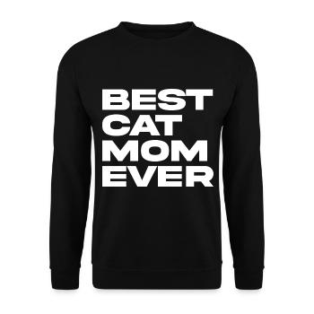 Best Cat Mom Ever - Unisex Sweatshirt - black - Front - Alina (178cm) & Michal (187cm)