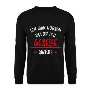 Geselle Lustiger Spruch Gesellenprüfung Geschenk - Unisex Pullover - Schwarz - Vorne - Alina (178cm) & Michal (187cm)