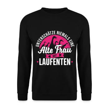 Canard éleveur de canards Éleveur de canards - Sweat-shirt Unisexe - noir - Devant - Alina (178cm) & Michal (187cm)