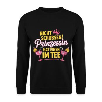 Damen Prinzessin Mallorca Malle Girls Trip 2025 - Unisex Pullover - Schwarz - Vorne - Alina (178cm) & Michal (187cm)