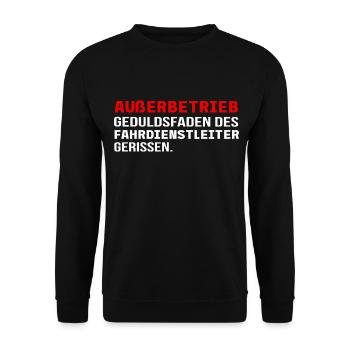 Fahrdienstleiter und Eisenbahner Sprüche - Unisex Pullover - Schwarz - Vorne - Alina (178cm) & Michal (187cm)
