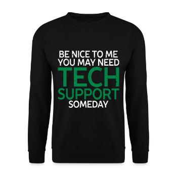 programmer, evolution, computer, nerd - Unisex Sweatshirt - black - Front - Alina (178cm) & Michal (187cm)