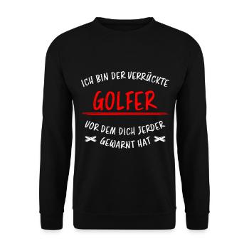 Golfer Hobby Golf Lustiger Spruch Spieler Geschenk - Unisex Pullover - Schwarz - Vorne - Alina (178cm) & Michal (187cm)
