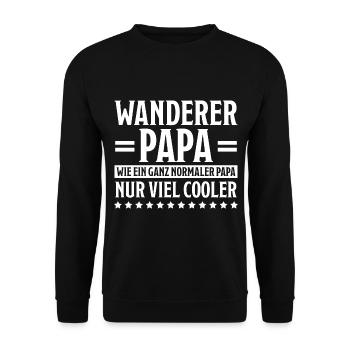 Wanderer Outdoor Lustiger Spruch Wandern Geschenk - Unisex Pullover - Schwarz - Vorne - Alina (178cm) & Michal (187cm)