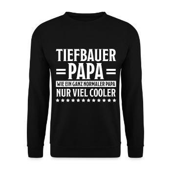 Tiefbauer Beruf Lustiger Spruch Tiefbauer Geschenk - Unisex Pullover - Schwarz - Vorne - Alina (178cm) & Michal (187cm)