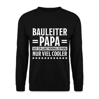 Bauleiter Job Spruch Baustelle Bauleiter Geschenk - Unisex Pullover - Schwarz - Vorne - Alina (178cm) & Michal (187cm)