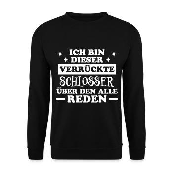 Schlosser Beruf Lustiger Spruch Schlosser Geschenk - Unisex Pullover - Schwarz - Vorne - Alina (178cm) & Michal (187cm)