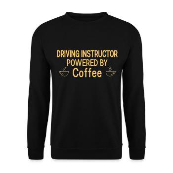 Instructeur de conduite alimenté par Coffee Drive Tutor - Sweat-shirt Unisexe - noir - Devant - Alina (178cm) & Michal (187cm)