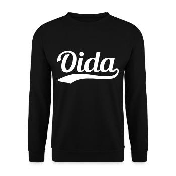 Oida Swoosh - Unisex Sweatshirt - black - Front - Alina (178cm) & Michal (187cm)