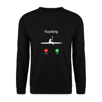 Kayak is Calling - Unisex Pullover - Schwarz - Vorne - Alina (178cm) & Michal (187cm)