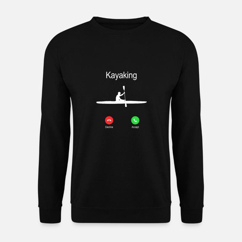 Kayak is Calling - Unisex Pullover - Schwarz