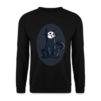 Chat noir pour Halloween - Sweat-shirt Unisexe - noir - Devant - Alina (178cm) & Michal (187cm)
