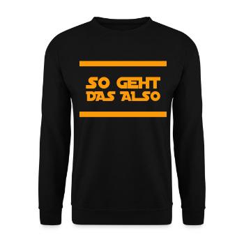 so geht das also - Unisex Pullover - Schwarz - Vorne - Alina (178cm) & Michal (187cm)