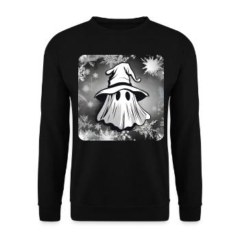 Mignon petit croque-mitaine avec de la neige - Sweat-shirt Unisexe - noir - Devant - Alina (178cm) & Michal (187cm)