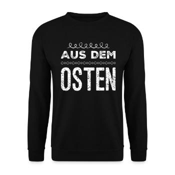 ich bin aus dem Osten - Unisex Pullover - Schwarz - Vorne - Alina (178cm) & Michal (187cm)