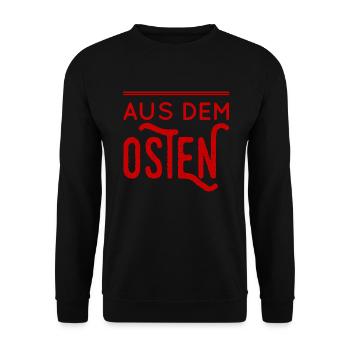 aus dem Osten - Unisex Pullover - Schwarz - Vorne - Alina (178cm) & Michal (187cm)