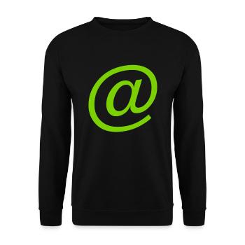 @ - Unisex Pullover - Schwarz - Vorne - Alina (178cm) & Michal (187cm)