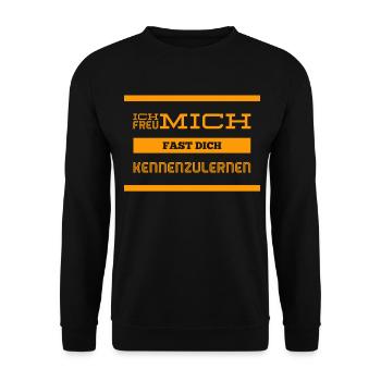 ich mag dich nicht - Unisex Pullover - Schwarz - Vorne - Alina (178cm) & Michal (187cm)