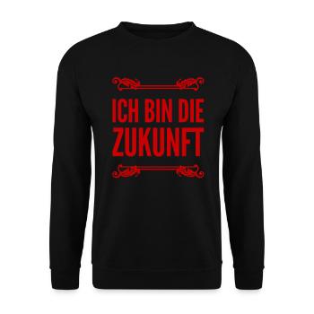 ich bin die Zukunft - Unisex Pullover - Schwarz - Vorne - Alina (178cm) & Michal (187cm)