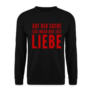 auf der Suche nach der Liebe - Unisex Pullover - Schwarz - Vorne - Alina (178cm) & Michal (187cm)