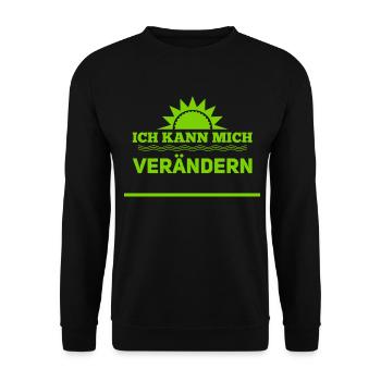 Veränderung ist möglich - Unisex Pullover - Schwarz - Vorne - Alina (178cm) & Michal (187cm)