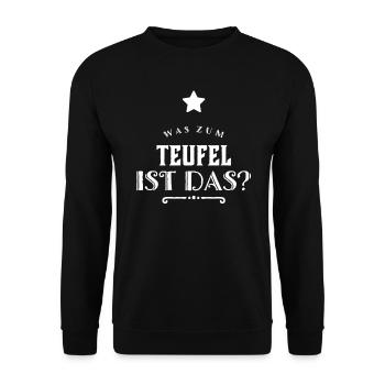 was ist das? - Unisex Pullover - Schwarz - Vorne - Alina (178cm) & Michal (187cm)