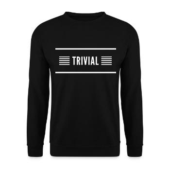 das ist trivial - Unisex Pullover - Schwarz - Vorne - Alina (178cm) & Michal (187cm)