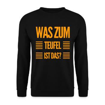 was ist das? - Unisex Pullover - Schwarz - Vorne - Alina (178cm) & Michal (187cm)