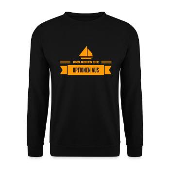 wo sind die Optionen hin? - Unisex Pullover - Schwarz - Vorne - Alina (178cm) & Michal (187cm)