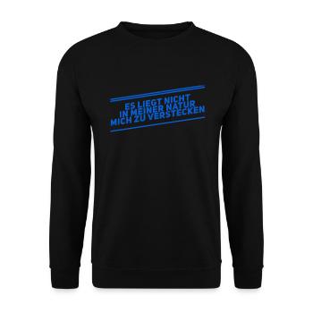 das entspricht nicht meiner Natur - Unisex Pullover - Schwarz - Vorne - Alina (178cm) & Michal (187cm)
