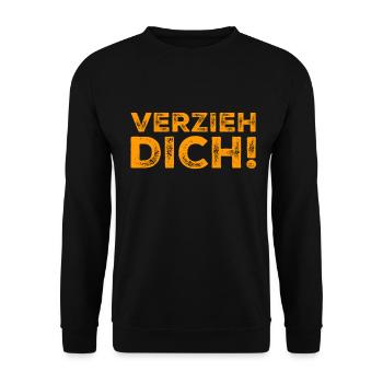 verzieh dich - Unisex Pullover - Schwarz - Vorne - Alina (178cm) & Michal (187cm)