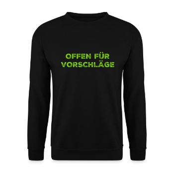 Ideen zu mir - Unisex Pullover - Schwarz - Vorne - Alina (178cm) & Michal (187cm)