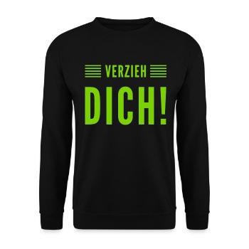 geh weg - Unisex Pullover - Schwarz - Vorne - Alina (178cm) & Michal (187cm)