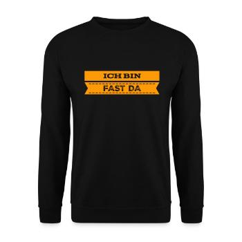 es ist nicht mehr weit - Unisex Pullover - Schwarz - Vorne - Alina (178cm) & Michal (187cm)