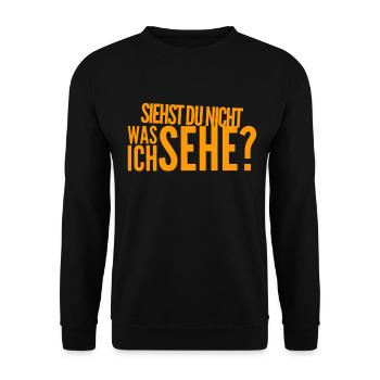 ich sehe so vieles - Unisex Pullover - Schwarz - Vorne - Alina (178cm) & Michal (187cm)