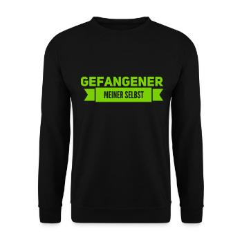 ich bin schüchtern - Unisex Pullover - Schwarz - Vorne - Alina (178cm) & Michal (187cm)