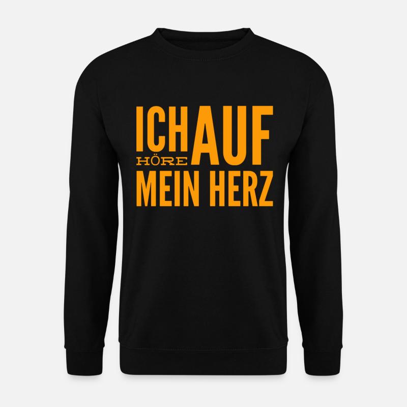 mein Herz ist waise - Unisex Pullover - Schwarz