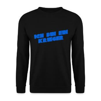 ich bin ein Krieger - Unisex Pullover - Schwarz - Vorne - Alina (178cm) & Michal (187cm)